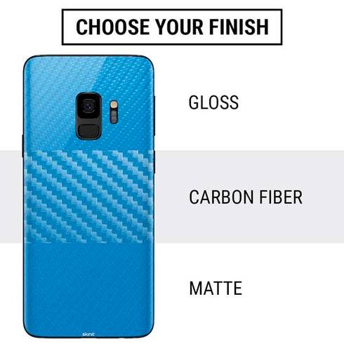 Blue Carbon Fiber Specialty Material Galaxy S9 Skin